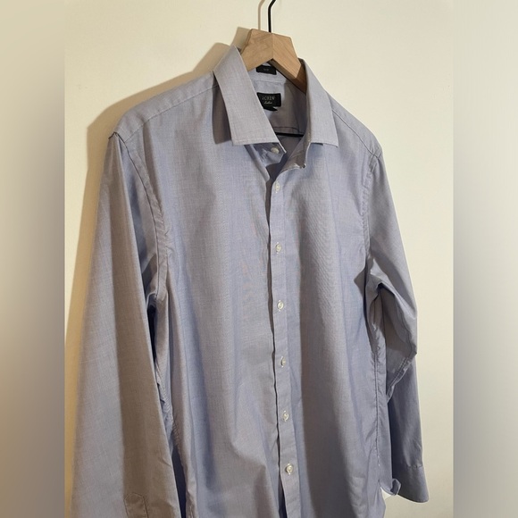 J Crew Men's Ludlow Dress Shirt Size L 16 1/2 - 35 Blue Slim Fit Button Down EUC - Picture 3 of 11